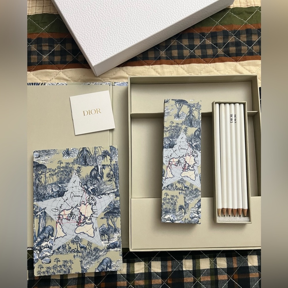 New DIOR Notebook & Pencils